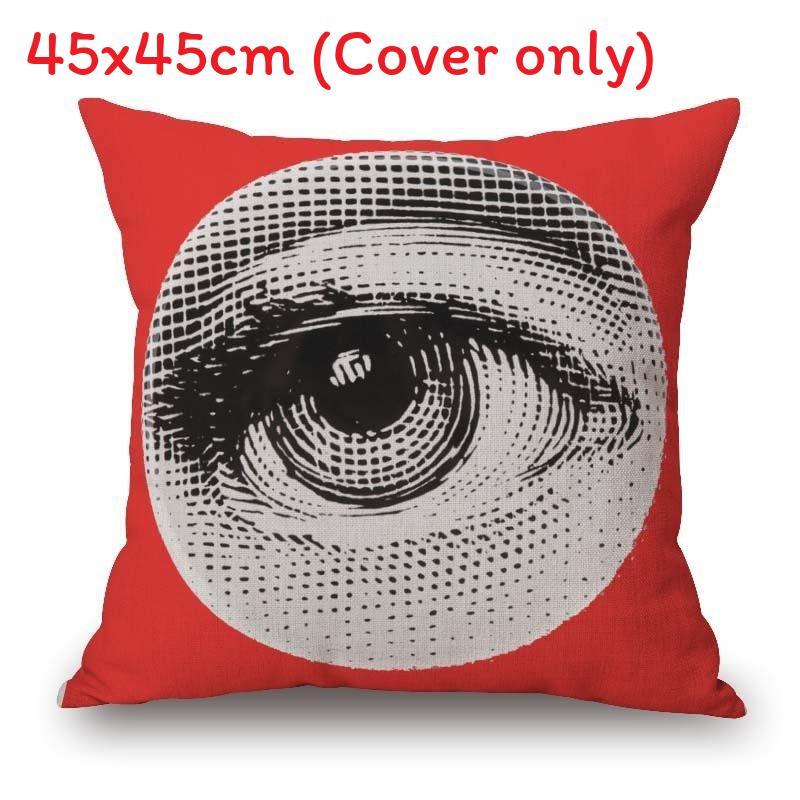 Linen Vintage Piero Fornasetti Face Throw Pillow Case With Elegant Design And Durable Material