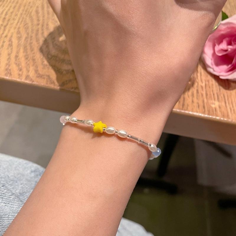 Imitation Pearls Beaded Bracelets Women Light Luxury Design Exquisite High-grade Boudoir Couple Adjustable Jewelry