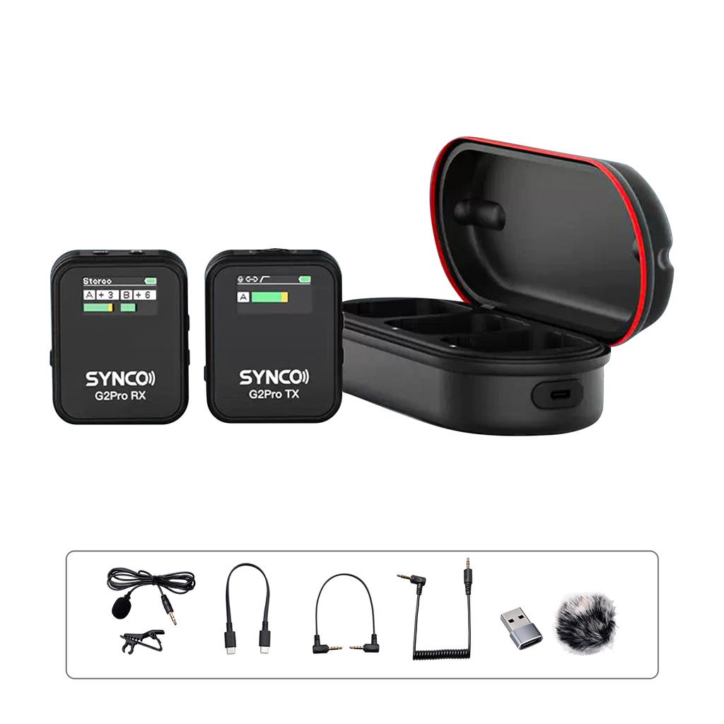 Synco G2A1 Pro Wireless Microphone System with 1 Receiver & 1 Microphones 200M Transmission Range 6