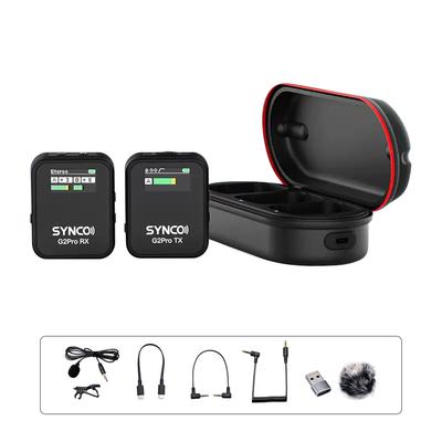 Беспроводная микрофонная система SYNCO G2A1 Pro с 1 приемником и 1 микрофоном, дальность передачи 200 м, 6