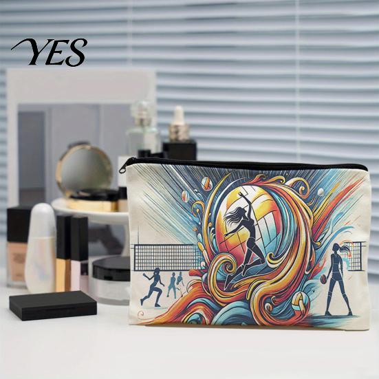 Durable Craft Supply Case Canvas Storage Bag, with Smooth Zipper, Large Capacity Portable Waterproof Makeup Organizer Pouch, Toiletry for Stationery