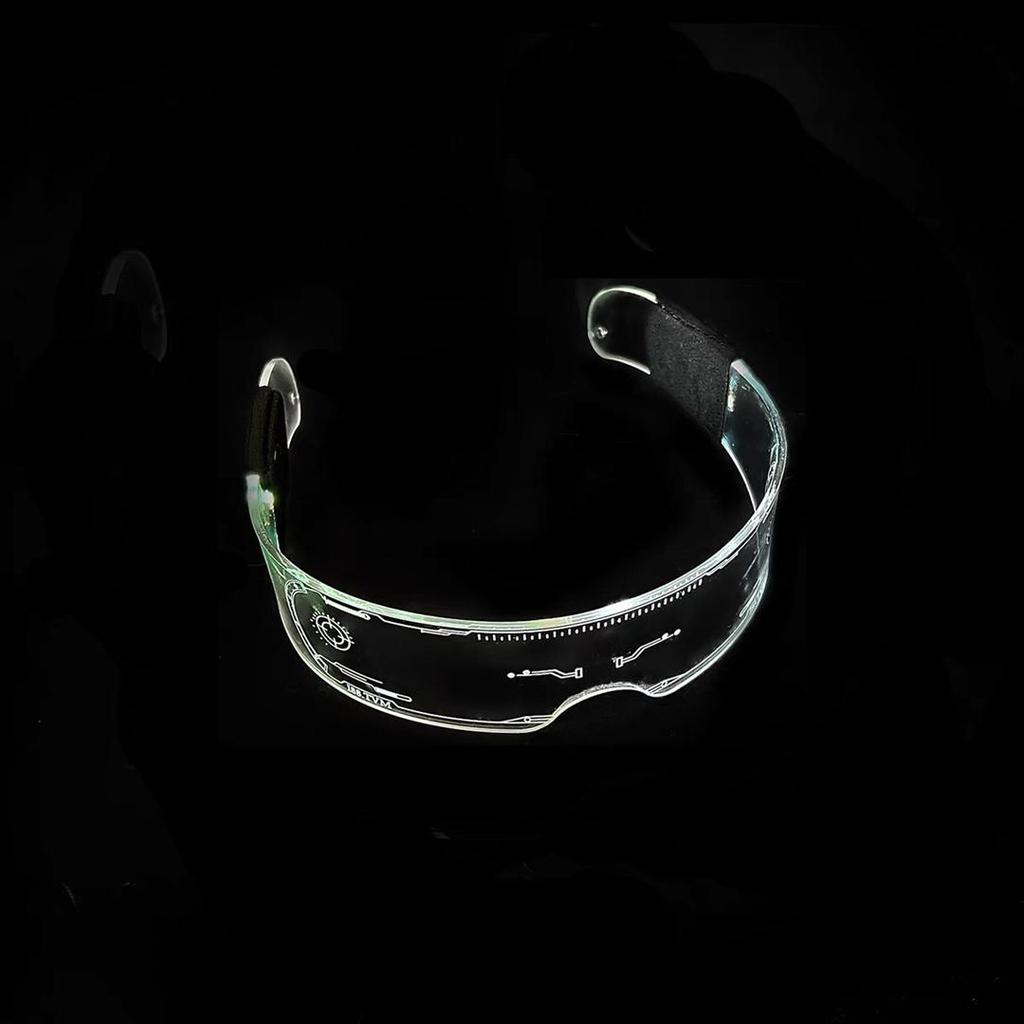 Солнцезащитные очки Cyberpunk LED Luminous - футуристический, красочный реквизит для диско-фото