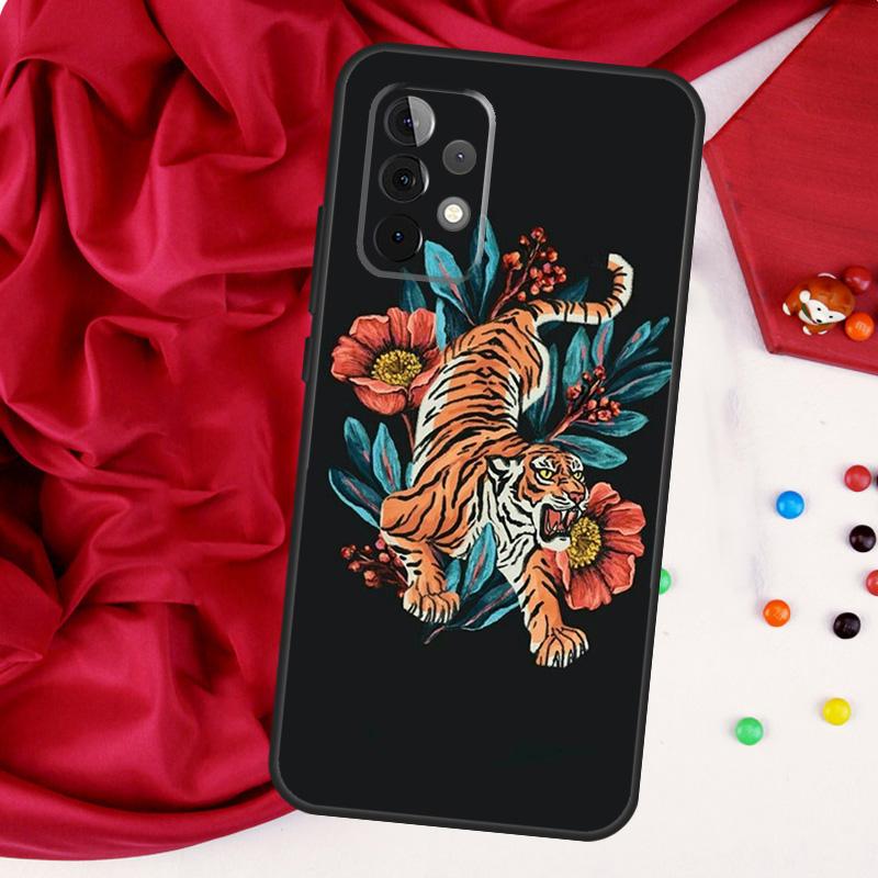 Fashion Animal Tiger Art For Samsung Galaxy A15 A55 A53 A33 A35 A22 A32 A52 A54 A34 A14 A56 A36 A26 A16 A05 A06 Case