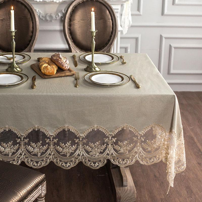 Waterproof PVC Lace Table Cloth Rectangular Square Party Dining Coffee Table Cover Oilproof Home Decoration