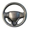 Оригинальный чехол на руль автомобиля по индивидуальному заказу для нового Honda Fit City Jazz HRV HR-V Vezel, черная кожаная оплетка для рулевого управления