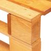 Pallet Ottoman with Cushion in Sand Color Wood Honey Brown