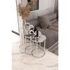 3-местный журнальный столик Nesting Silver Leg Silver Mirror Harmony