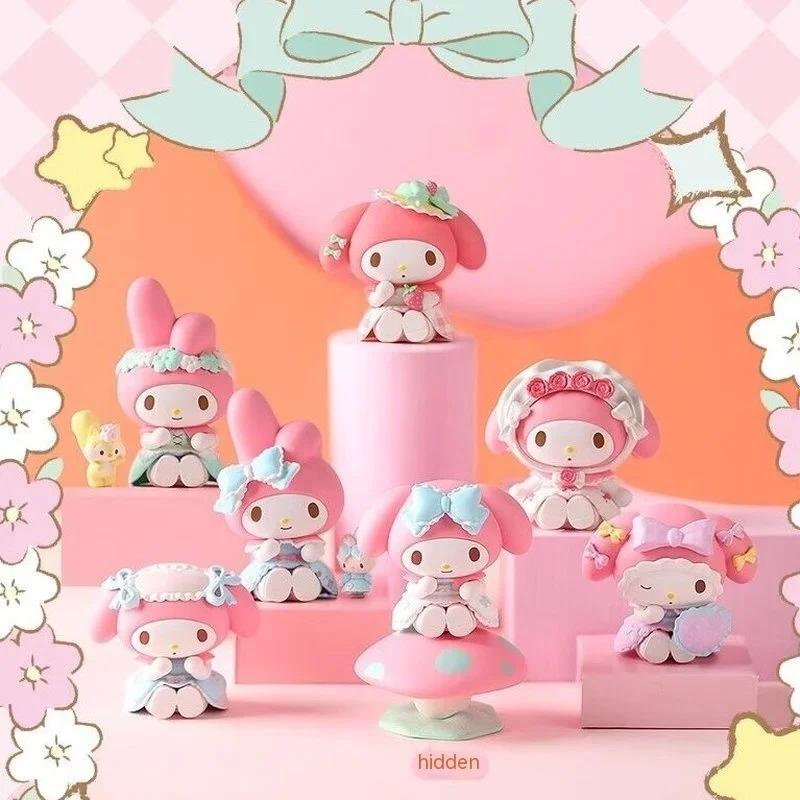 Новый Хороший Sanrio Пикник Клубника Сюрприз Слепой Бокс Чаепитие Моя Мелодия Настольное Украшение Подарок Слепой Бокс Милая Игрушка