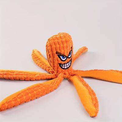 Интерактивная пищащая плюшевая игрушка-осьминог для собак и кошек, прочная, устойчивая к жеванию, игрушка для питомцев для умственной стимуляции, нетоксичный мягкий материал