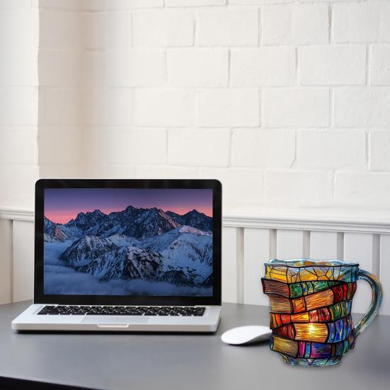 Кружка-книга Расписанная вручную Штабелируемая Книжная Кофейная Чашка Уникальный Подарок для Учителя