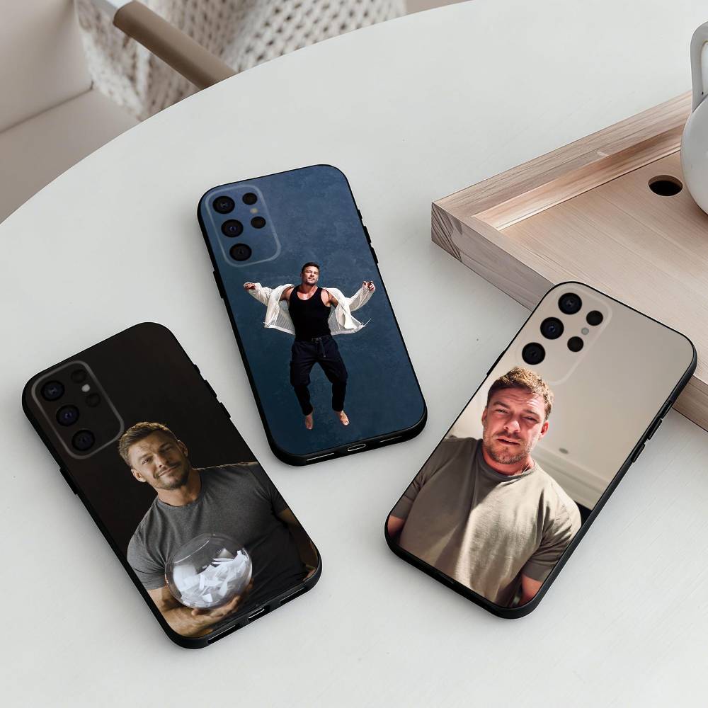 Алан Ричсон Актер Чехол для телефона для Samsung S25,24,23,22,30,21,10,9,Ultra,Plus,Lite,FE,4,5 G Мягкий черный чехол