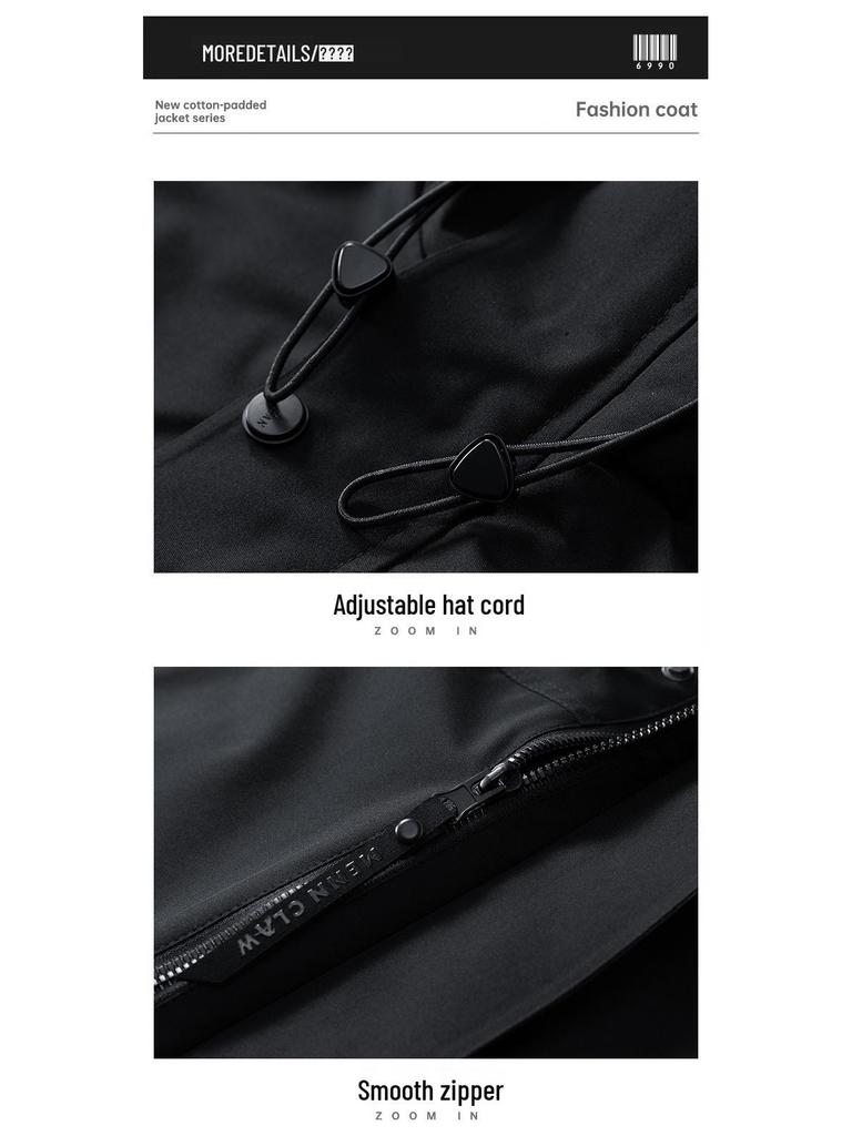 Men's 2025 Spring Trend Hooded Windbreaker: Casual Loose-Fit Workwear Jacket