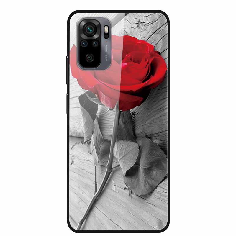 Закаленное Стекло Чехол для Redmi Note 10 Pro Чехол Жесткий Чехол для Xiaomi Redmi Note10 5G Чехол для Телефона Note10 Pro Fundas Бампер из ТПУ