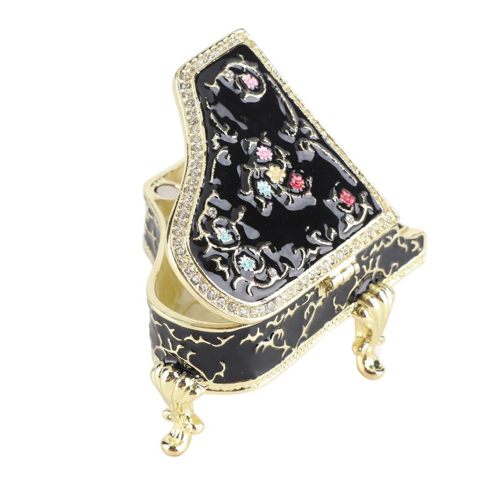 Miniature Size Mini Trinket Box Enamel Painted Finish Decorative Trinket Box For Bedroom