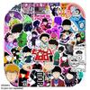 50Pcs Mob Psycho 100 Graffiti Stickers Water Bottle Laptop Phone Bicycle Luggage Case Skateboard Children Adult Sticker