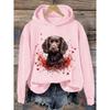 Womens Oversized Crewneck Sweatshirt With 3D Dog Print Christmas Collection