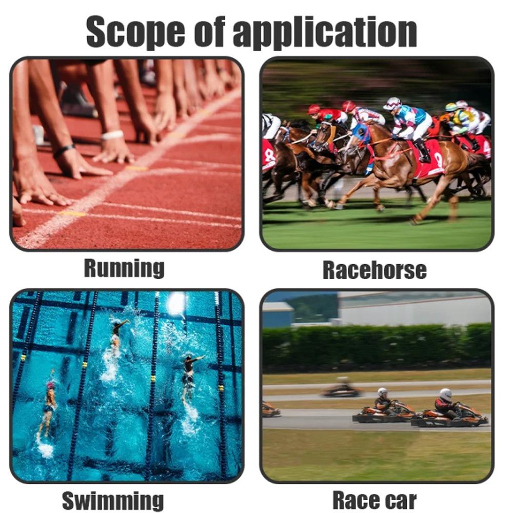 Professional LCD Sports Stopwatch Waterproof Training Timer Portable 24H Clock Watch