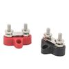 2pcs Power Distribution Terminal Block 48V M6 Positive Negative 2 Studs Battery Junction Block