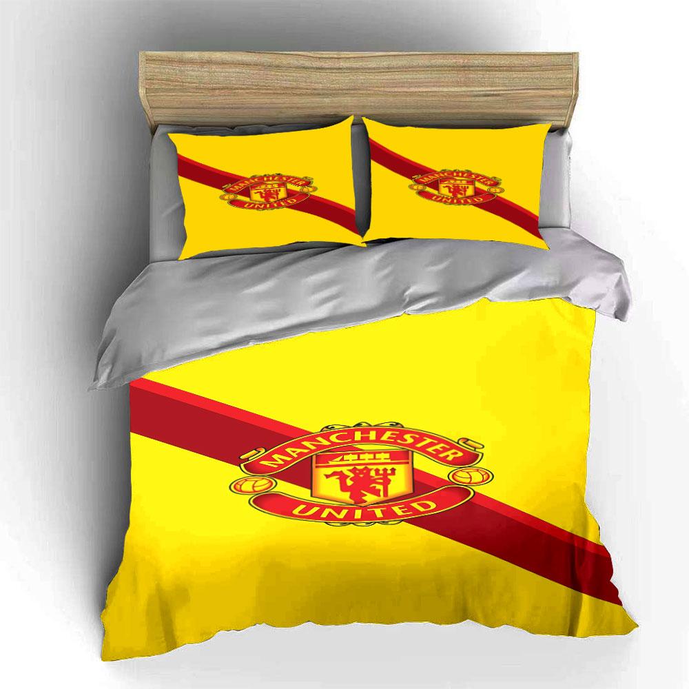 Manchester United emblem design. Bedding sets Duvet cover sets Duvet covers Pillowcases(1 * Duvet Cover 2 * Pillowcases without duvet insert)