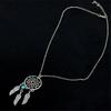 Hollow Dreamcatcher Pendant Necklace for Women Fashion Leaf Feather Necklaces Vintage Ethnic Fashion Party Jewelry Gift Bijoux