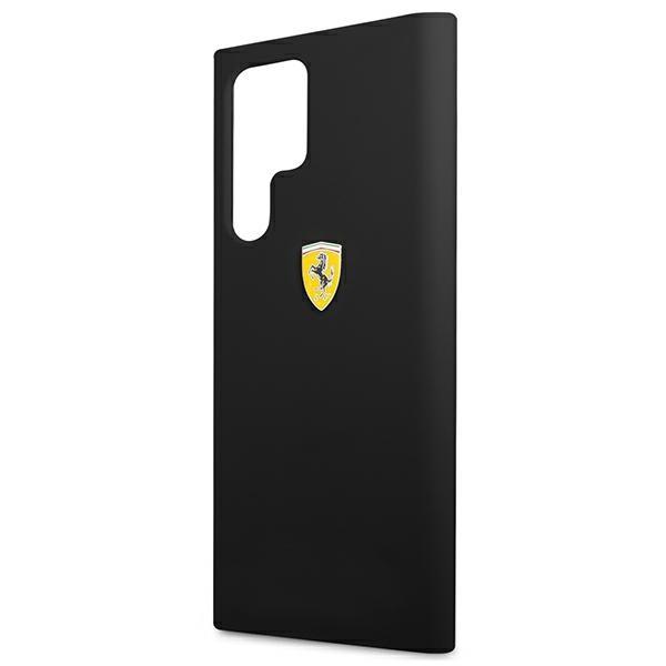 Ferrari Fessihcs22Lbk S22 Ultra S908Czarny/Black Hardcase On Track Silicone