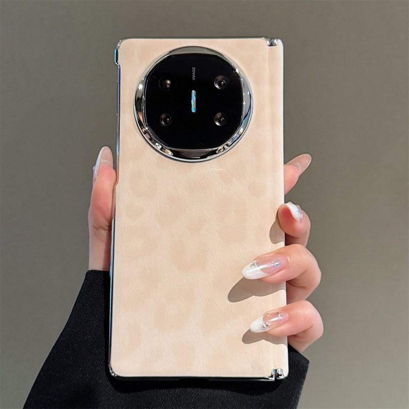 Retro Velvet Leopard Print Phone Case Mate X7 X6 X5 Foldable Full Coverage Shockproof Protective Cover