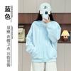 Womens Oversized Hooded Zip-Up Sweatshirt Loose Fit Korean Style Casual Long Sleeve Top 2025