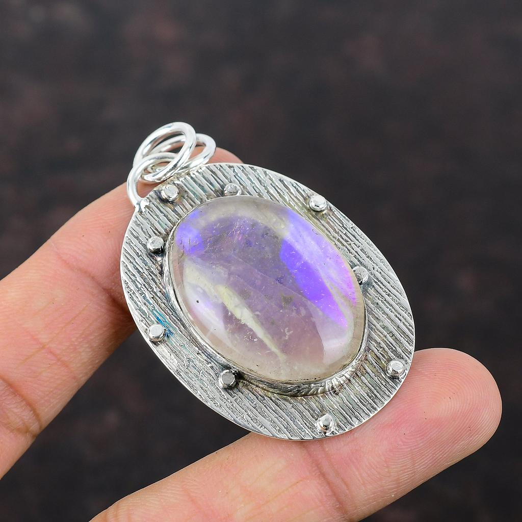 Rainbow Mystic Opal Pendant 925 Sterling Silver Pendant Gemstone Jewelry Handmade Pendant Gift For Women Birthstone Pendant Designer Jewelry
