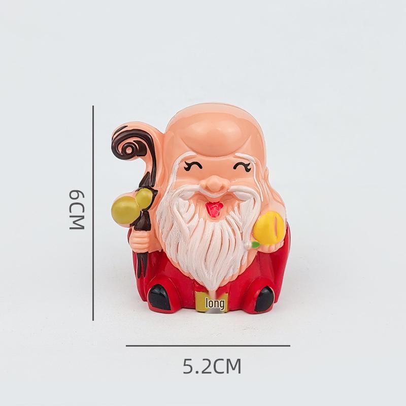 Топпер для торта на День Рождения Бога Долголетия Бабушки с веером из цветов сливы