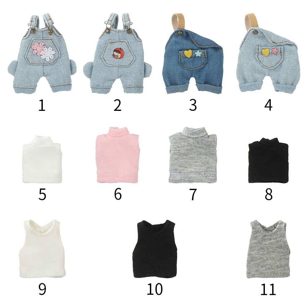 Toys Casual Wears Doll Trousers Casual Pants Clothes Accessories Fashion Jeans Overalls T-shirt