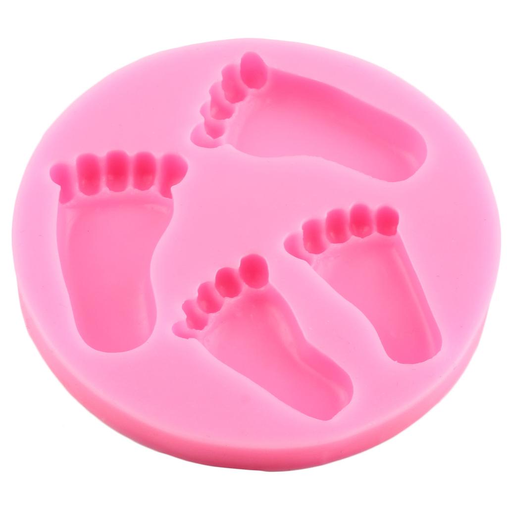 Детские силиконовые формы, детские формы для помадки для ног, инструменты для украшения торта, детские ручные формы для кексов, шоколадные конфеты, смоляные глиняные формы