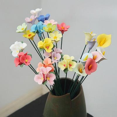 1 шт. Фарфоровый цветок ручной работы Искусственный цветок Скульптурный цветок Орнамент для дома Гостиная Офис Украшение Букет