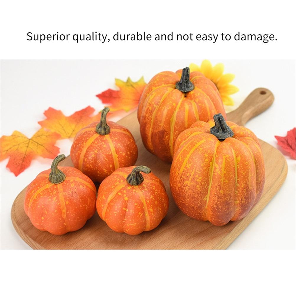 7PCS Simulation Pumpkin Model Artificial Pumpkin Decoration Home Table Decor for Thanksgiving and
