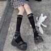 Носки Lolita Lace Calf Socks - дышащие белые носки средней длины для женщин (Весна лето)