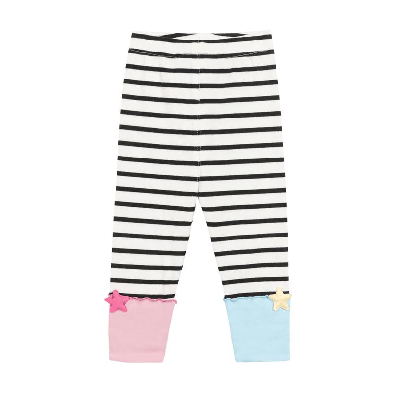 LUSON Baby Girl Casual Spliced Leggings