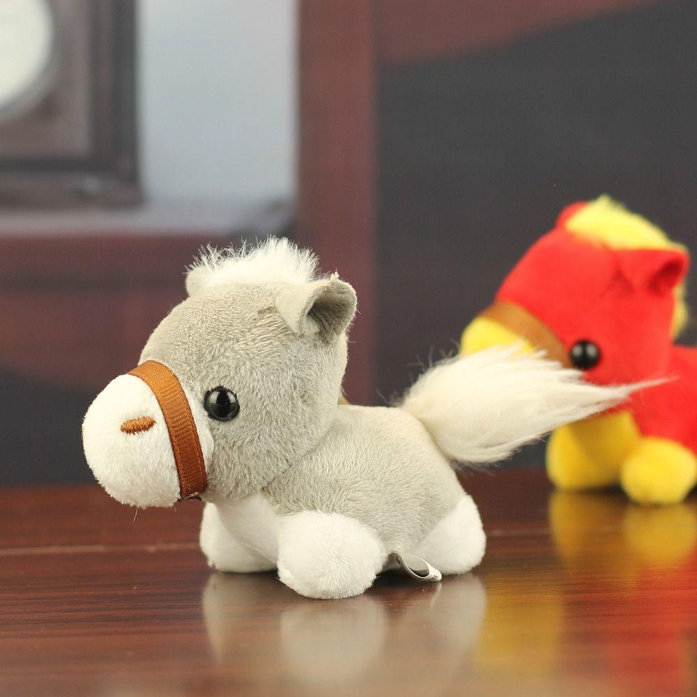 Mascot Dolls Stuffed Animal Keyring Creative Plush Horse Doll Pendant Festive Decor