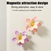 10 шт./набор Зажим для запечатывания Легко открывается и закрывается Магнитная адсорбция Двухслойная форма цветка Зажимы для запечатывания пищевых пакетов