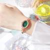 Luxury Green Gemstone Ladies Watch With Quartz Movement And Brass Clasp For Daily Use