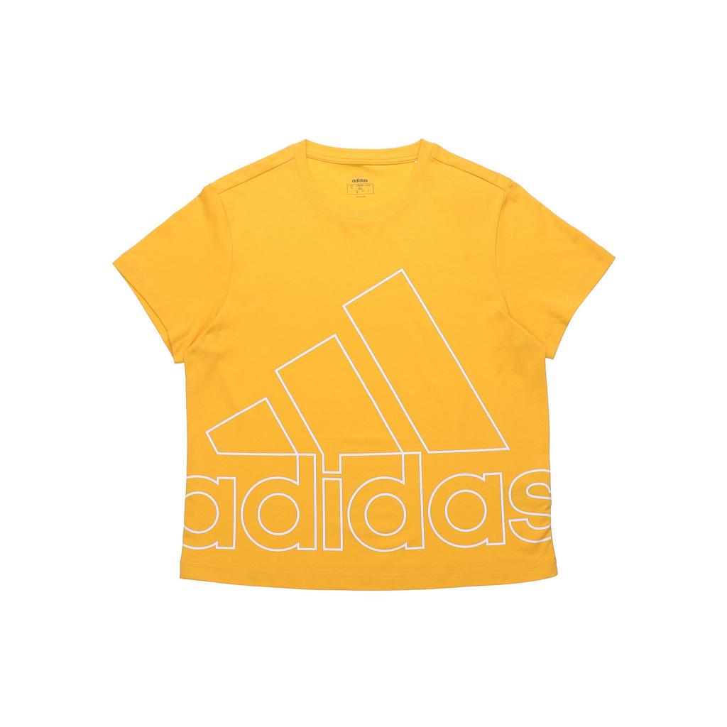 Adidas Favorite Casual Sport Short Sleeve T-Shirt Women Tops Yellow GL7164