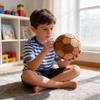 Teak Wood Soccer Decor With Traditional Joinery For Childrens Room And Gift