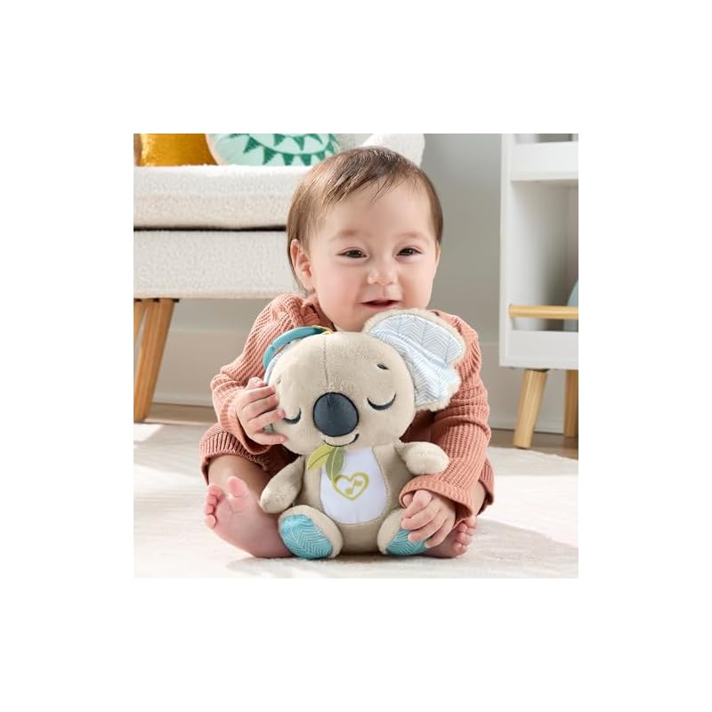 Игрушка Fisher-Price Спящий Коала для младенцев и малышей, Плюшевая игрушка, Возраст 0+, Серая JBD65