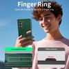 for Samsung Galaxy Z Fold 6 Phone Case With S Pen Holder, Hidden Stand, Screen Protector, Sturdy Shockproof Protective Case-Green