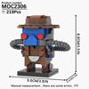 MOOXI Серия Моделей BrickHeadsed Набор MOC Кирпичи Модель Фигурки Действия Взрослые Конструкторы Детские Образовательные Игрушки Для Детей Подарок