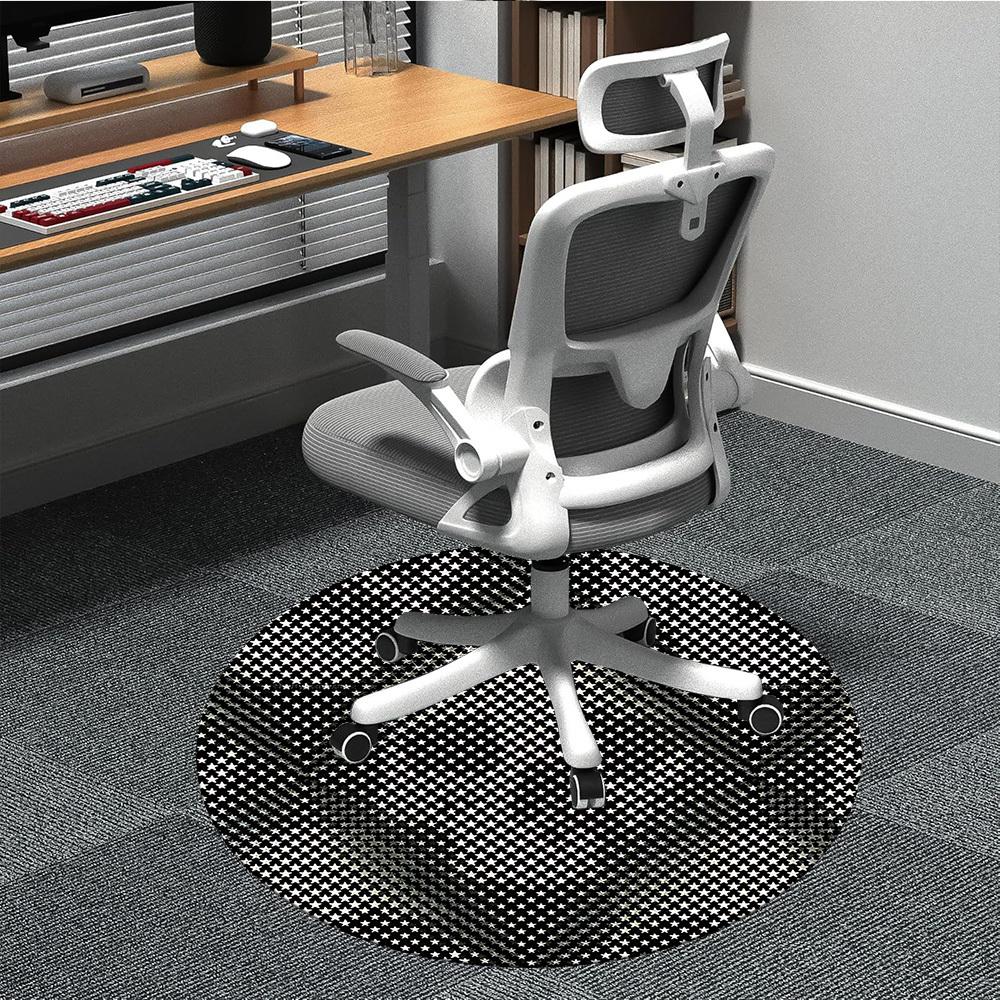1pc Skull Pattern Carpet, Round Non Slip Durable Large Size Office Carpet, Suitable for Office