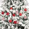 12-Piece 6cm Glitter Wave Christmas Ball Set for Tree and Ceiling Decoration