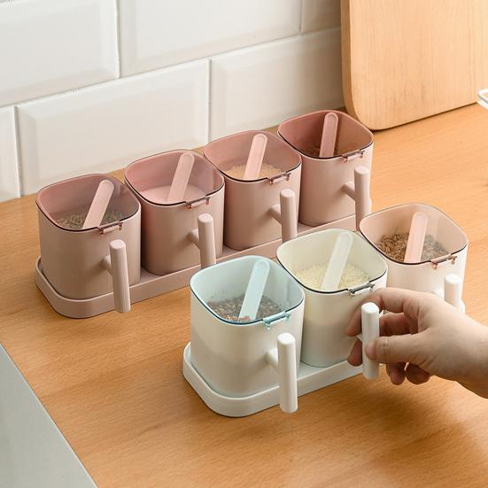 Банки для приправ, контейнеры для соли, специй, набор коробок для хранения приправ с ложками