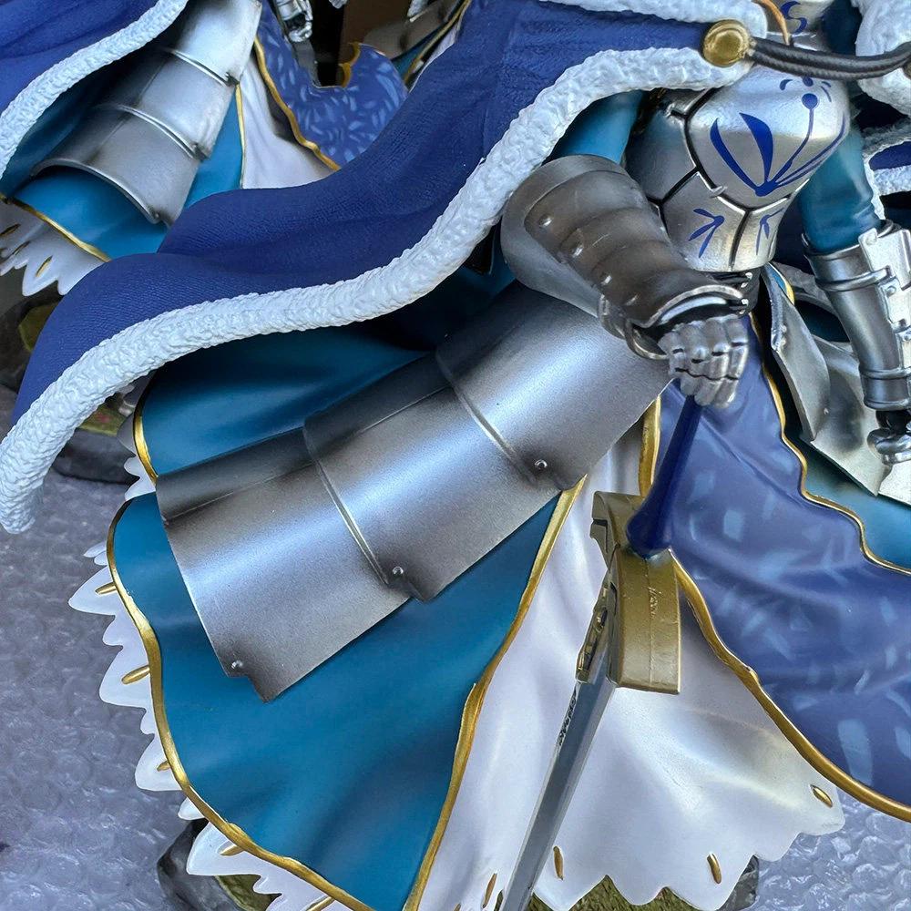 Фигурка Артории Пендрагон Saber Artoria Fate Grand Order Коллекционная Модель Плащ Доспехи Корона Для FGO Фанатов Настольное Украшение