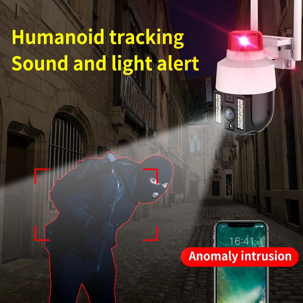 8-мегапиксельная IP-камера с 8-кратным оптическим зумом, Wi-Fi, камера видеонаблюдения, цветная камера ночного видения с двумя объективами, IP66, наружное наблюдение, Wi-Fi камера Icsee