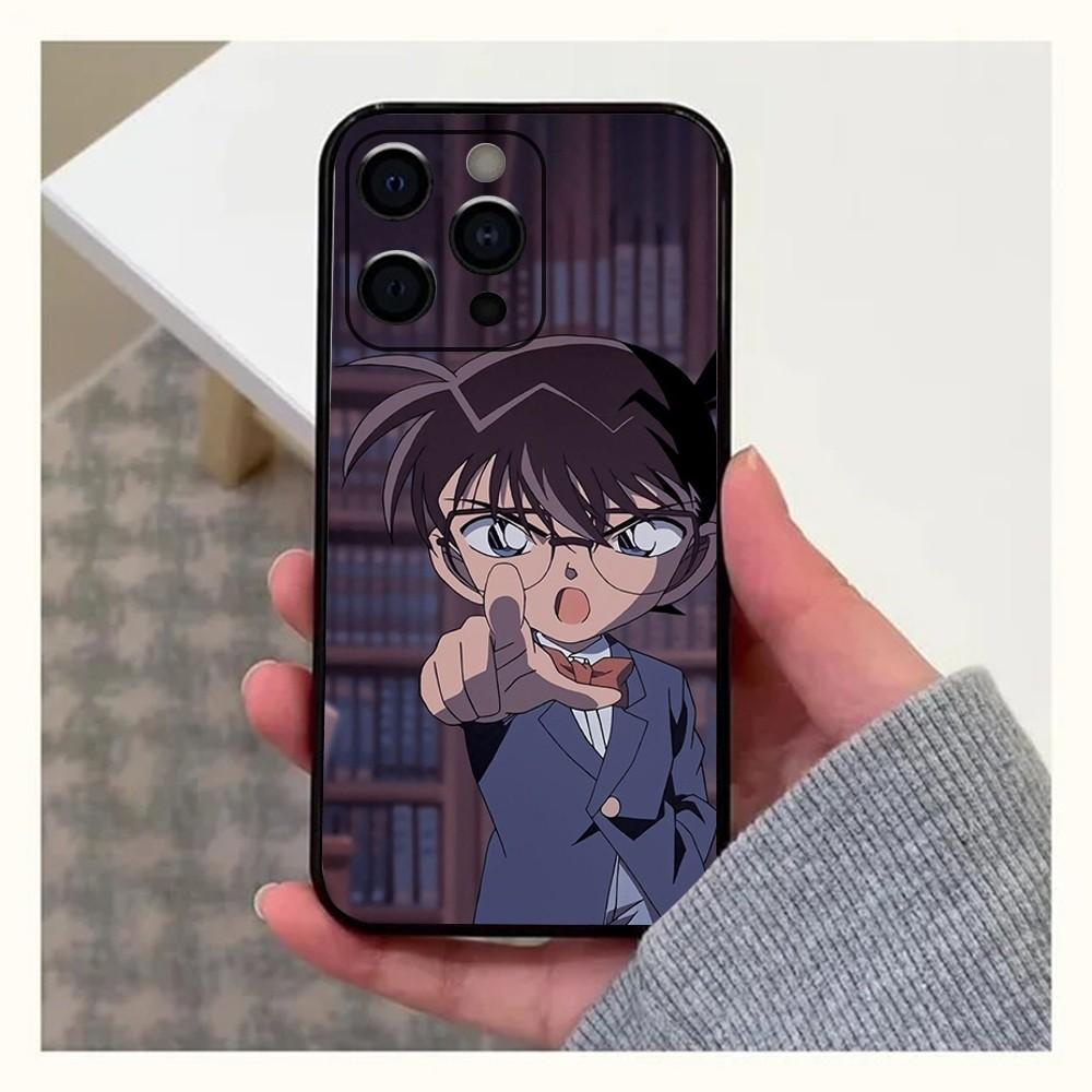 Чехол для телефона Аниме Детектив Конан Для Apple iPhone 15,14,13,12,11,Pro,X,XS,Max,XR,Plus,Mini Мягкий черный чехол
