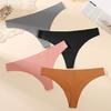 Women's Cotton Thong Soft Breathable Seamless Panties Ladies Sexy Low-rise Briefs Stretchy Bikini Underwear